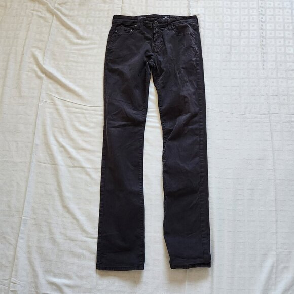 AG Adriano Goldschmied The Matchbox Slim Straight Jeans Pants Mens 30X34 Black - Picture 1 of 7